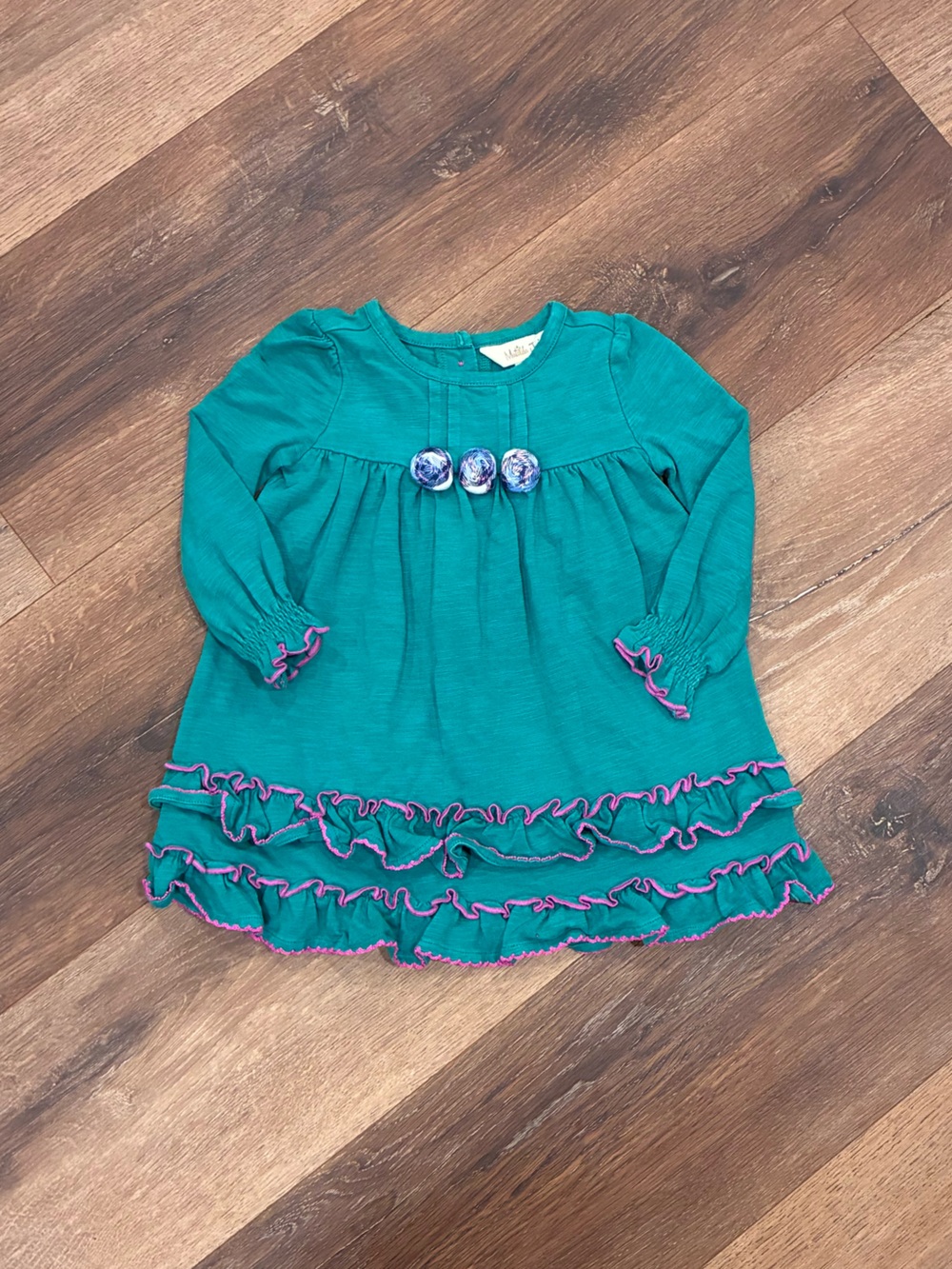 Matilda Jane Under The Leaves Dress Green Make Believe Holiday Christmas 6-12m